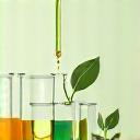 化粧品試作フラスコと原料を示す図